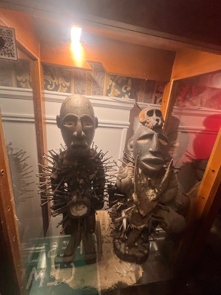 Creepy doll on display in Jefferson Hotel