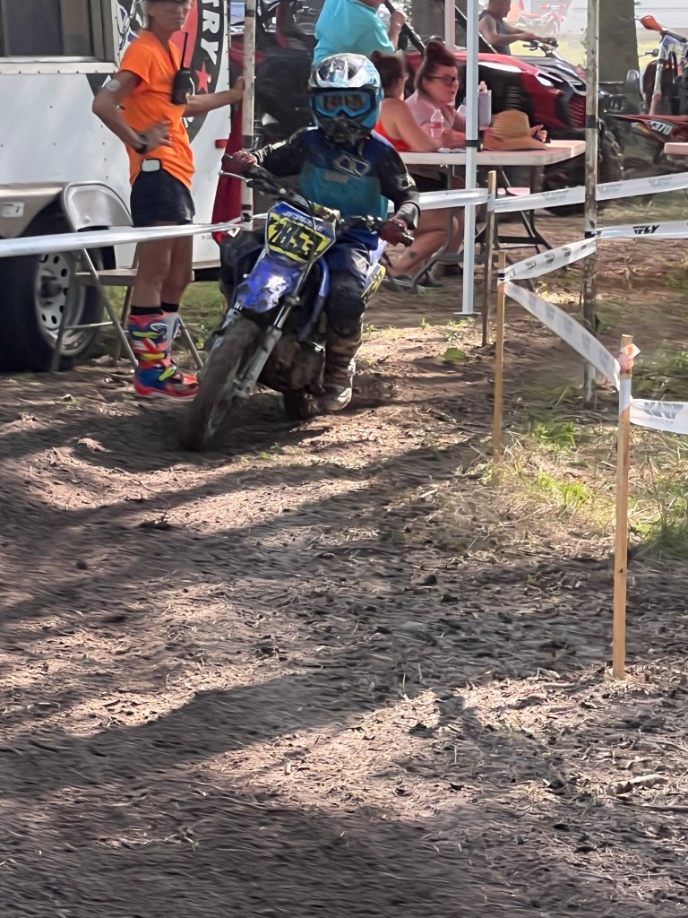 Iyan racing on the TCCRA track