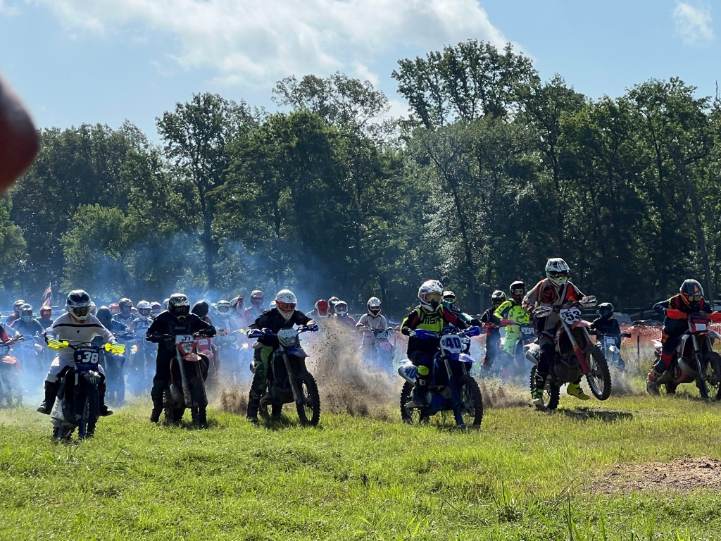 Ray launching off the line at the start of his race